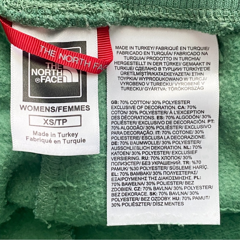 The North Face Womens Box Logo Joggers XS Green Athletic Loungewear High Waisted - Picture 9 of 10